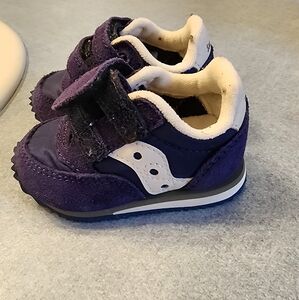 Saucony Baby Navy and Cream Sneakers